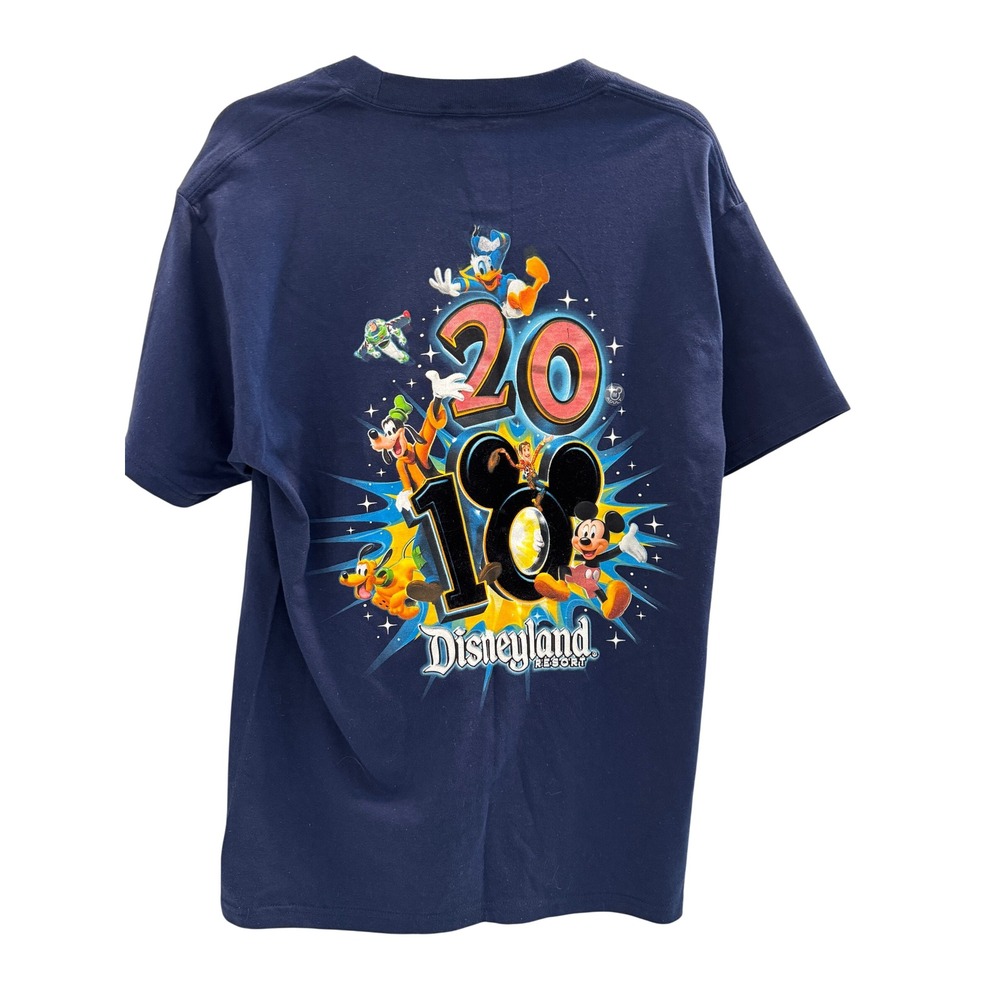NWT Disneyland T-Shirt Unisex Medium Navy 2010 Mickey Mouse Graphic Tee